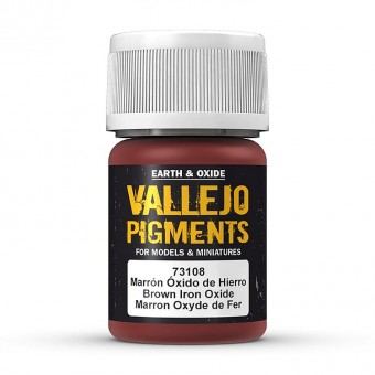 Vallejo 73108 Pigment - Eisen-Oxid-Braun, 30 ml 
