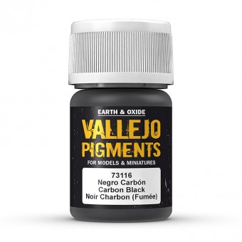 Vallejo 73116 Pigment - Karbon-Schwarz, 30 ml 