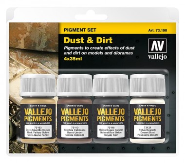 Vallejo 73190 Pigment-Set - Staub und Schmutz 