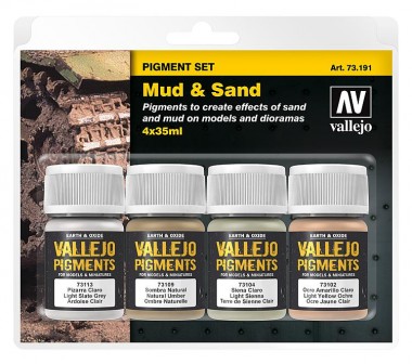 Vallejo 73191 Pigment-Set - Schlamm und Sand 