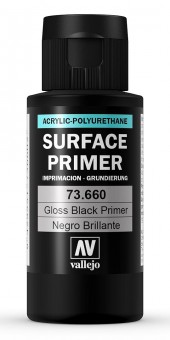Vallejo 73660 Primer: schwarz glänzend, 60 ml 