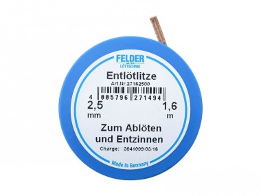 Schönwitz 27149 Entlötlitze - blau 1,0mm breit 1,6m lang 