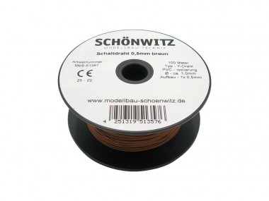 Schönwitz 51357 100 Meter Draht Kupferschaltdraht Schal 