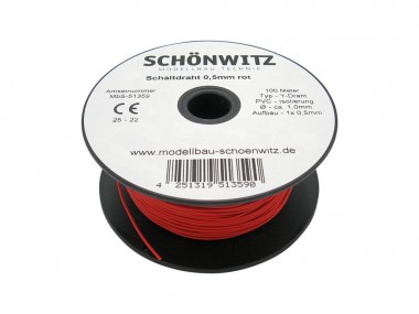 Schönwitz 51359 100 Meter Draht Kupferschaltdraht Schal 
