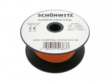 Schönwitz 51363 100 Meter Draht Kupferschaltdraht Schal 