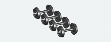 ESU 41200 Radsatz AC 4 Stück 