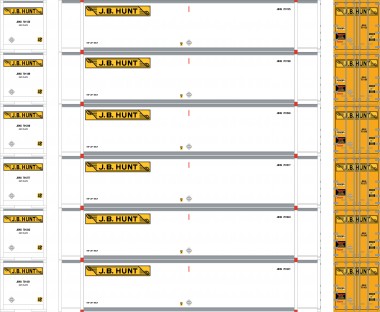Athearn 28017 JBHU Yard Traktor Set 6-tlg. 