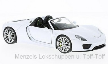 Welly WEL24055C-WHITE Porsche 918 Spyder weiß offen 