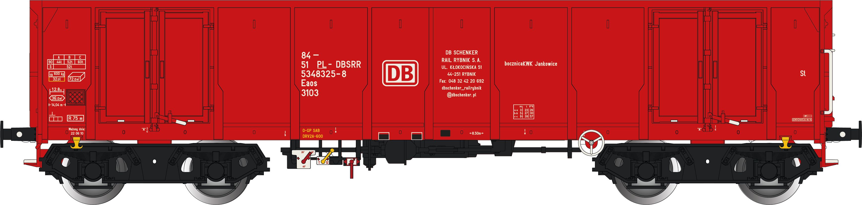Albert Modell 534014 DBSRR offene Güterwagen Eaos Ep.6