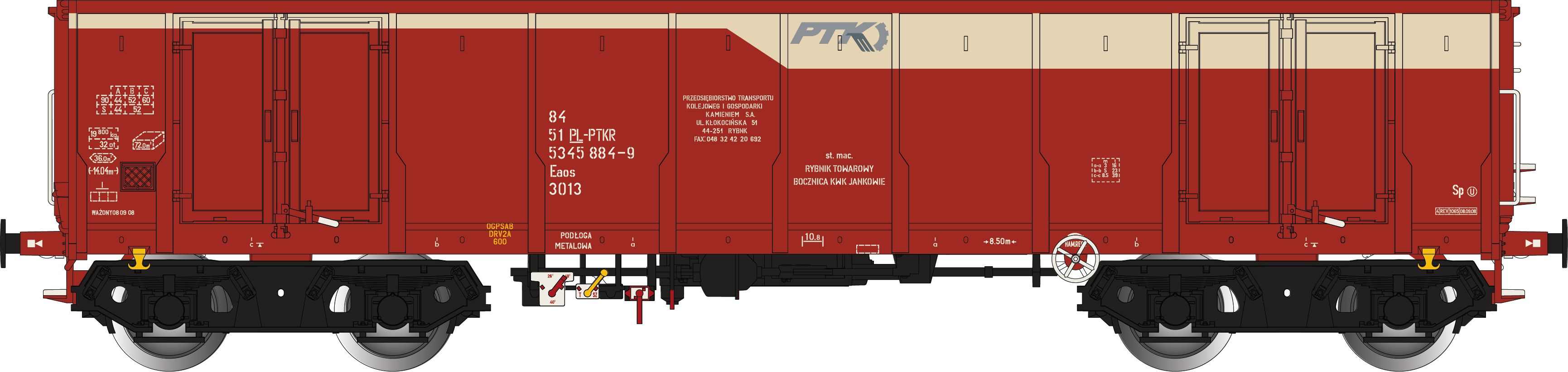 Albert Modell 534015 PTKR offene Güterwagen Eaos Ep.6