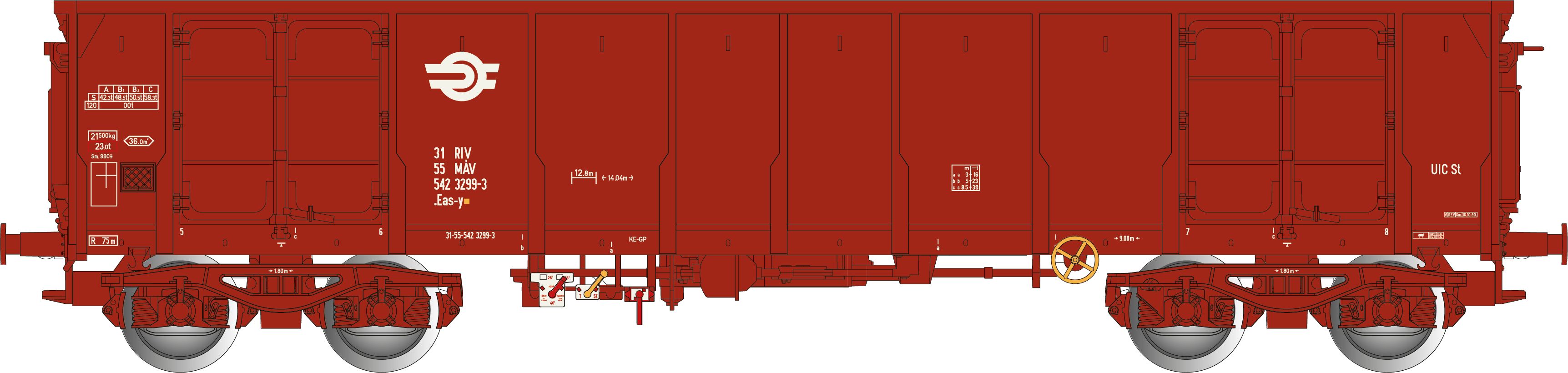 Albert Modell 542046 MAV offene Güterwagen Eas-y Ep.5