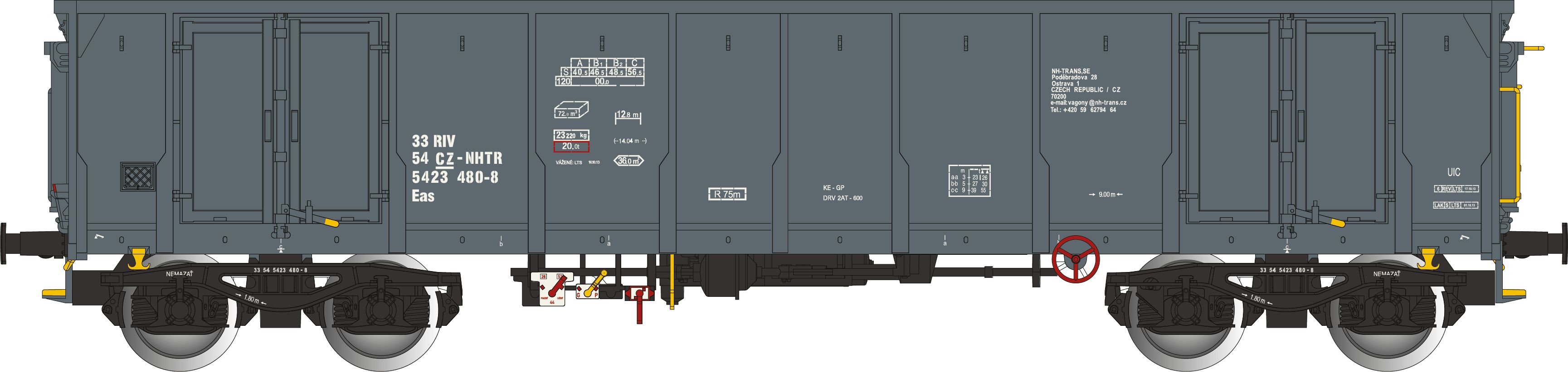 Albert Modell 542047 NHTR offene Güterwagen Eas Ep.6