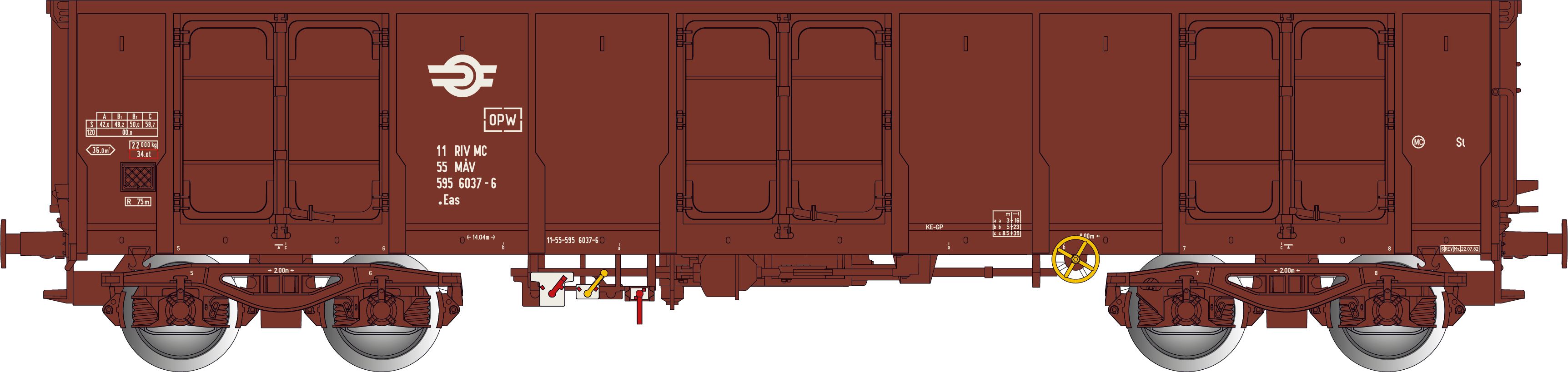 Albert Modell 595033 MAV offene Güterwagen Eas Ep.4