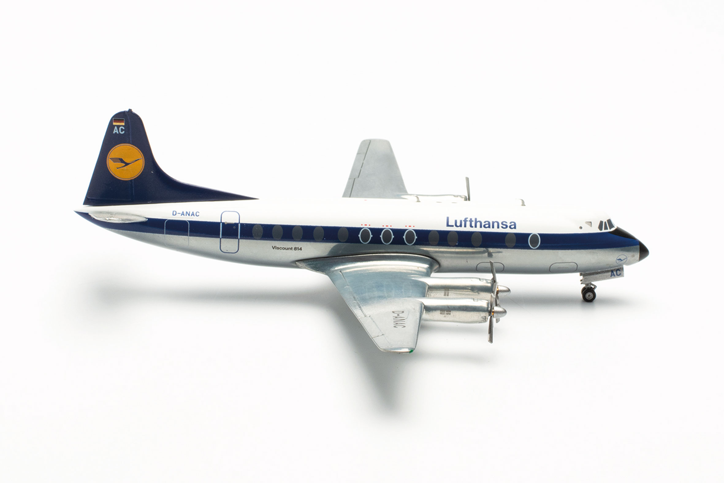 Lufthansa Flugzeug Herpa Vickers Viscount 814 D-ANAC modell 1/200