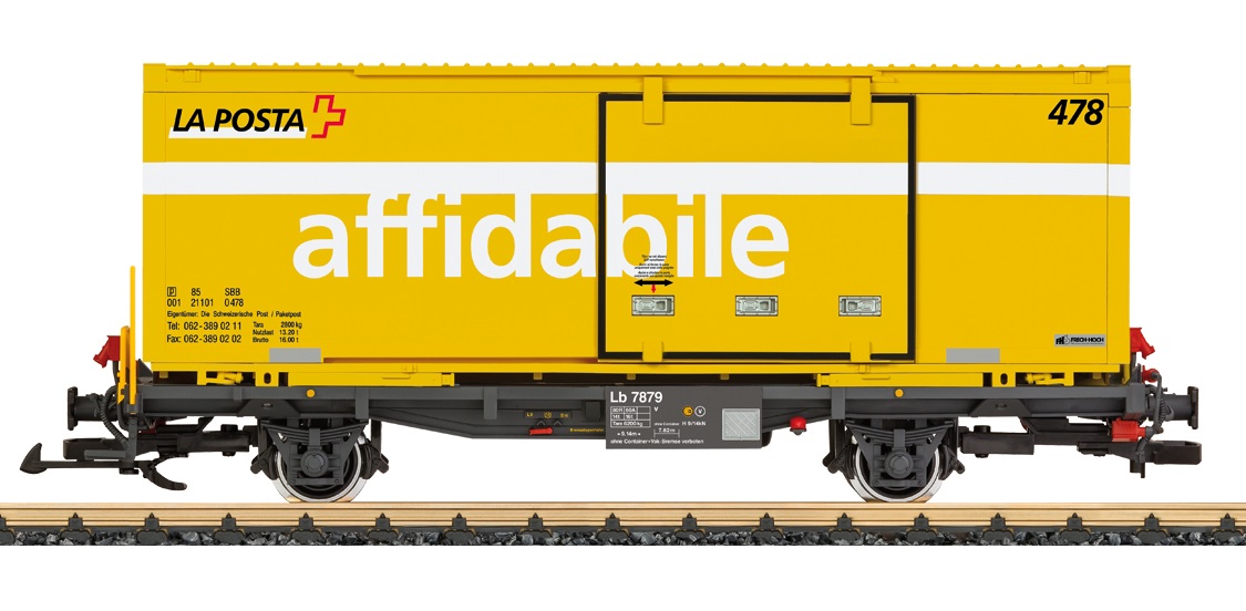 LGB 45886-02 RhB Post Containerwagen Ep.6