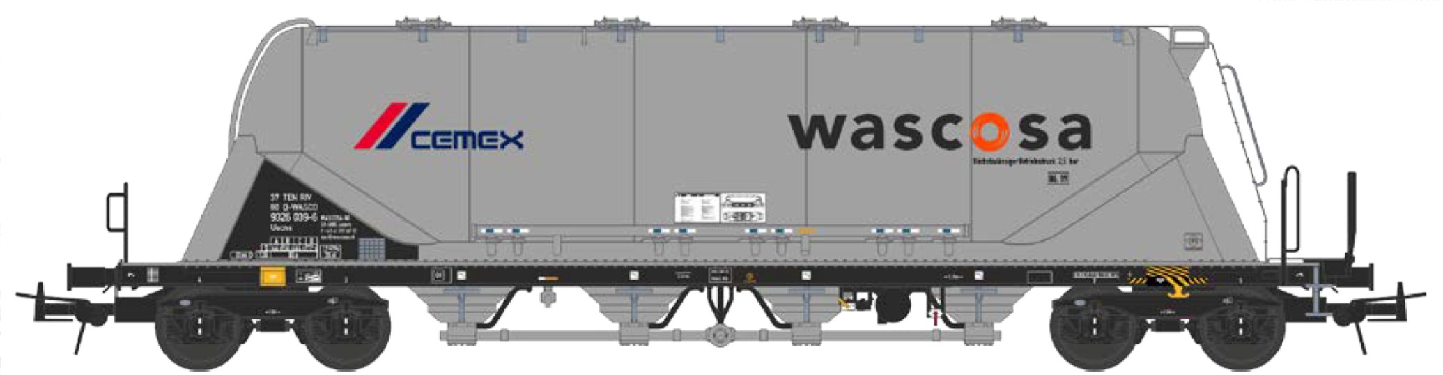 neu Staubsilowagen Uacns 82m³  Wascosa-cemex NME H0 503770 AC OVP 