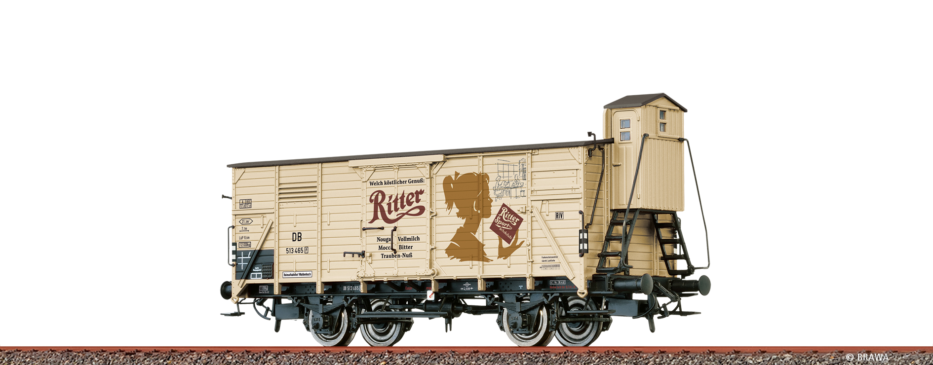 Brawa 50950 DB ged. Güterwg. G10 "Ritter Sport" Ep.3