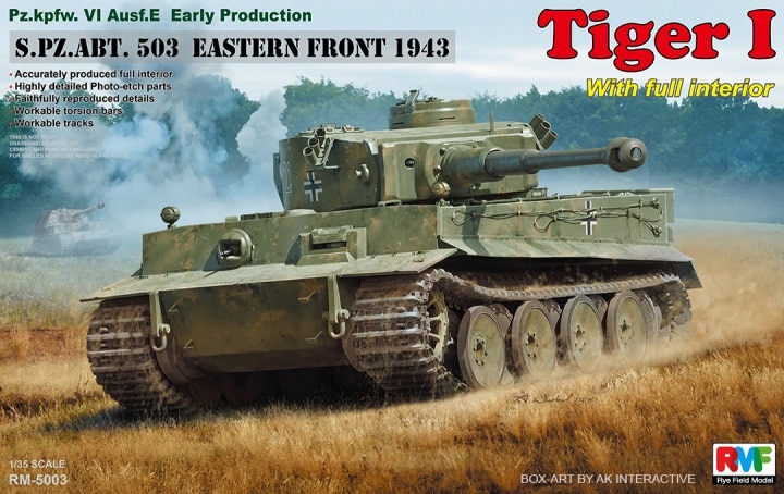 Rye Field Model Rm 5003 Tiger I Early Production W Full Interior